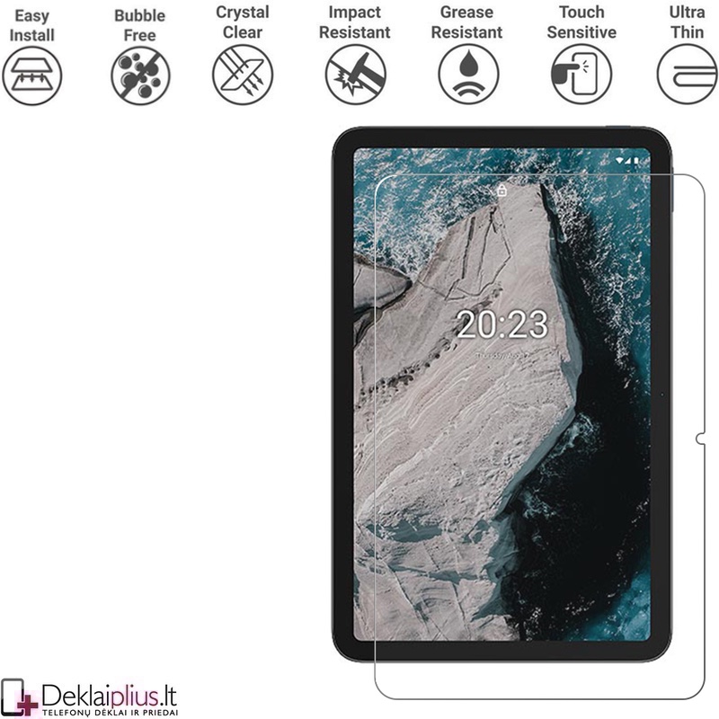 Ekrano grūdintas stiklas (planšetei Nokia T20) Ekrano grūdintas stiklas (planšetei Nokia T20)